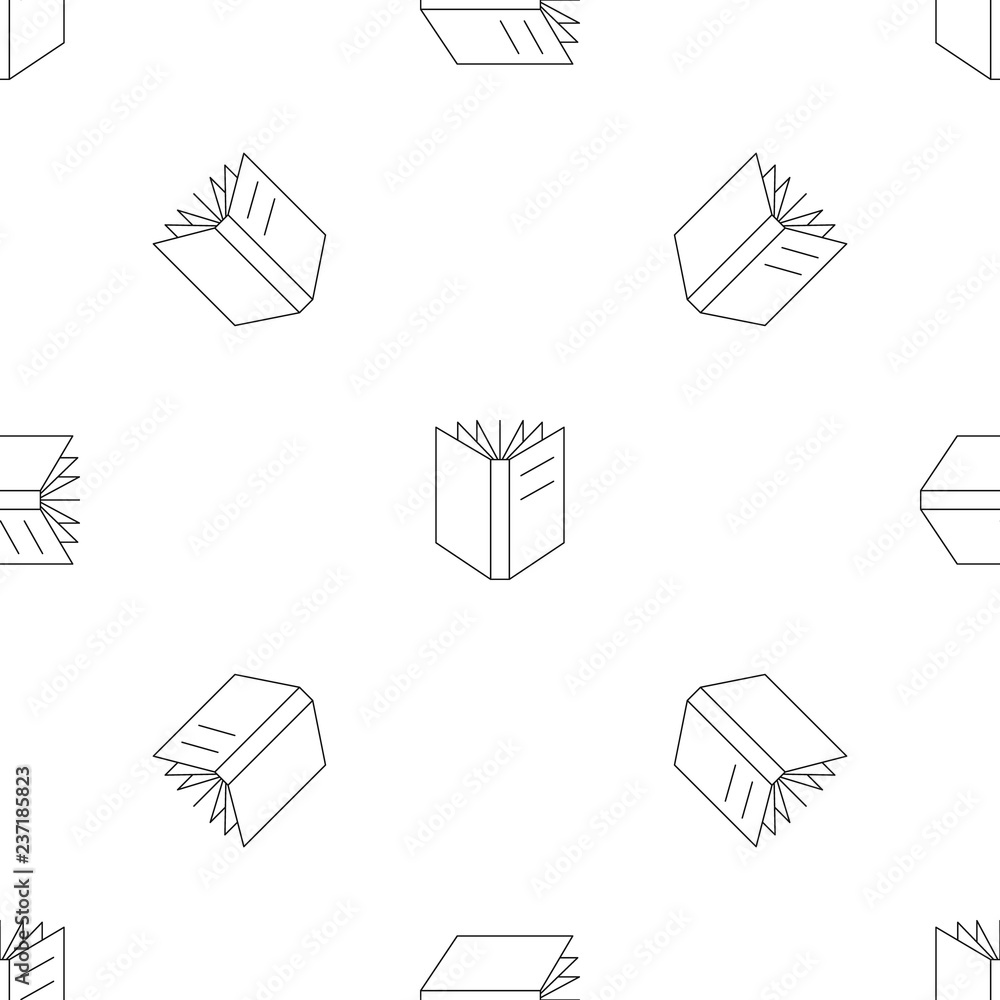 Poster open school book pattern seamless vector repeat geometric for any web design
