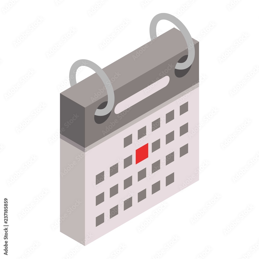 Poster festive date calendar icon. isometric of festive date calendar vector icon for web design isolated o