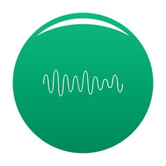 Equalizer wave sound icon. Simple illustration of equalizer wave sound vector icon for any design green