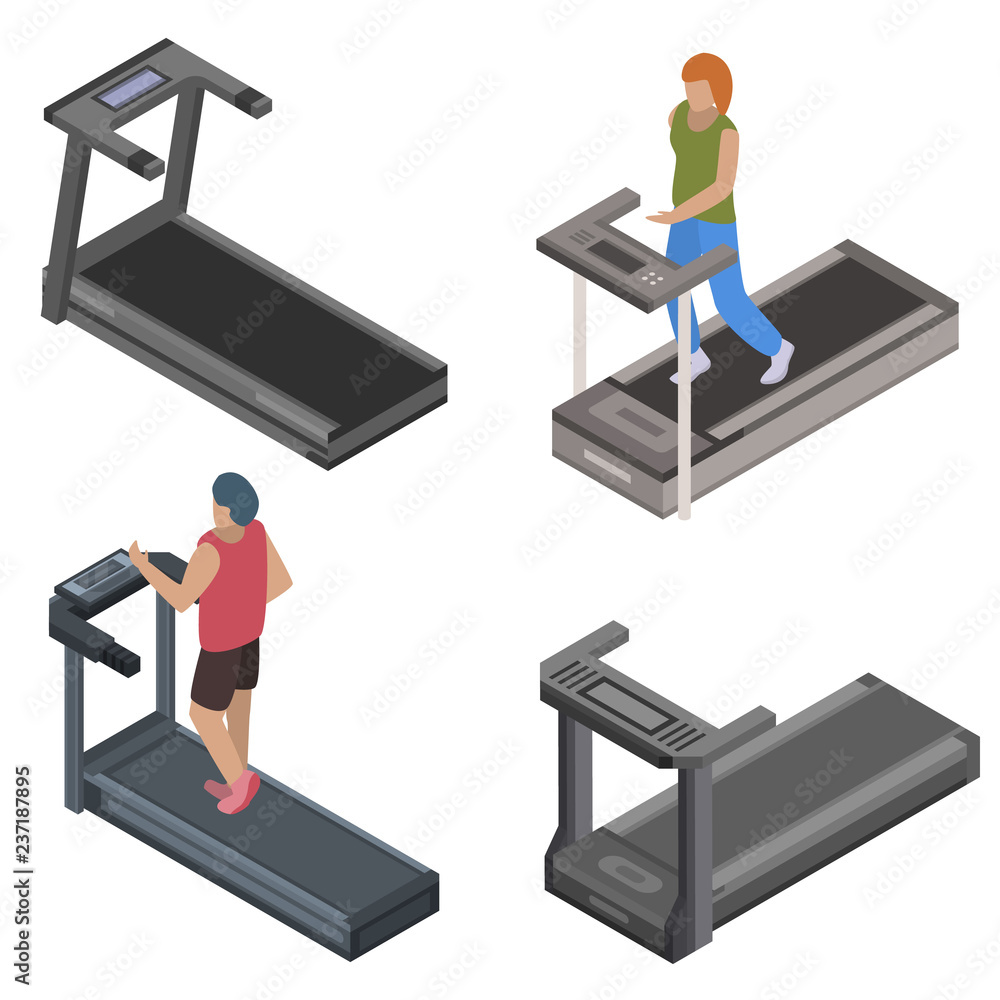 Poster speedwalk icon set. isometric set of speedwalk vector icons for web design isolated on white backgro