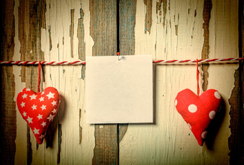 Card Valentine's Day, hearts, congratulations
