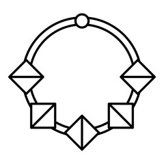 Fashion necklace icon. Outline fashion necklace vector icon for web design isolated on white background