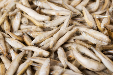 Heap of small Aquadella fish