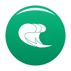 Wave surf icon. Simple illustration of wave surf vector icon for any design green