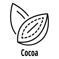 Cocoa nut icon. Outline cocoa nut vector icon for web design isolated on white background