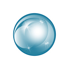 Water soap bubble with soft shadow.. Transparent Isolated Realistic Design Elements.