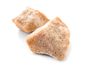 Rock sugar on white background