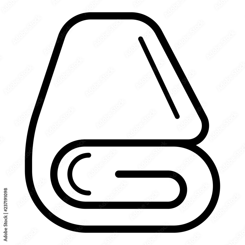Poster spa towel icon. outline spa towel vector icon for web design isolated on white background