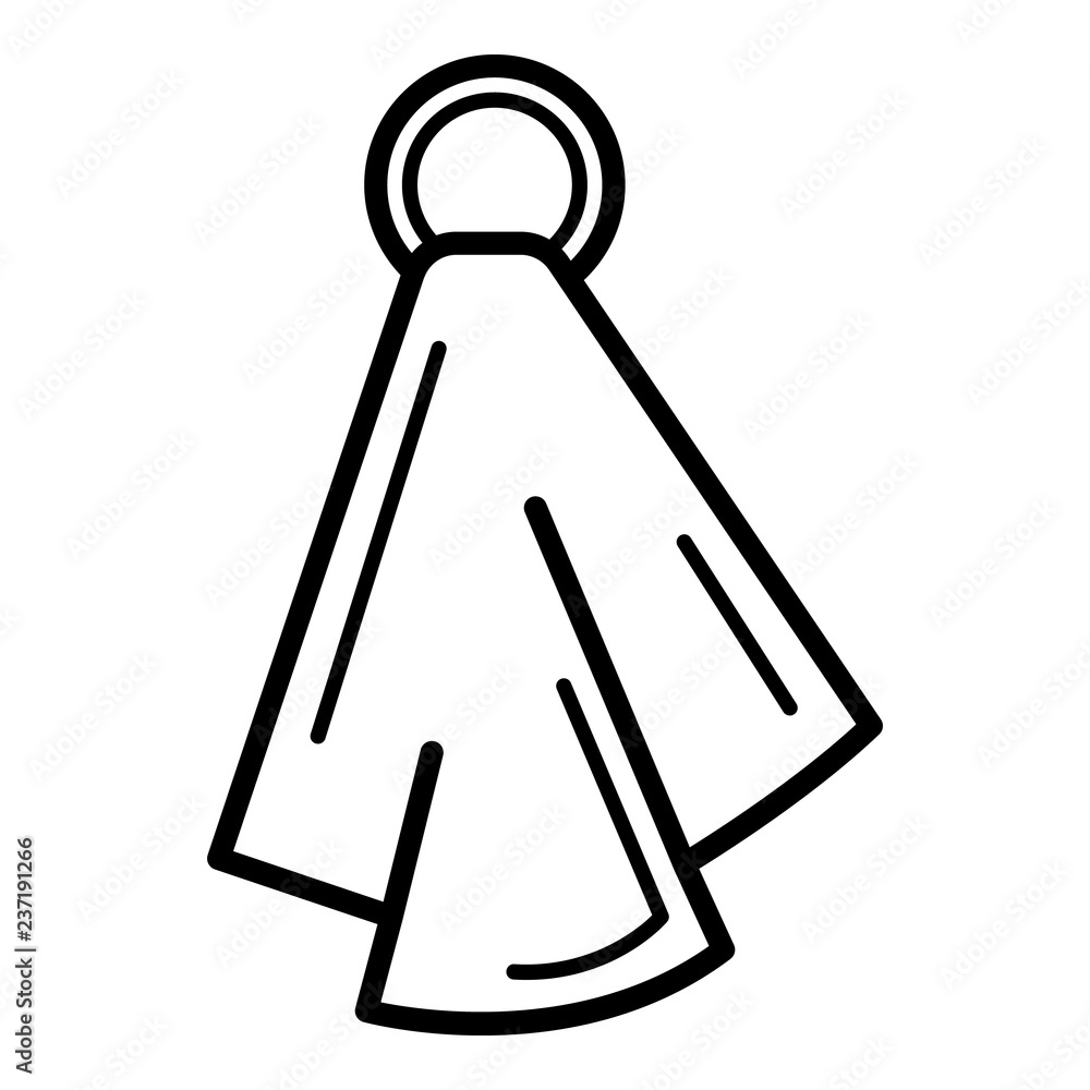 Poster fabric towel icon. outline fabric towel vector icon for web design isolated on white background