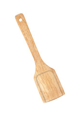 Wooden ladle isolated on white