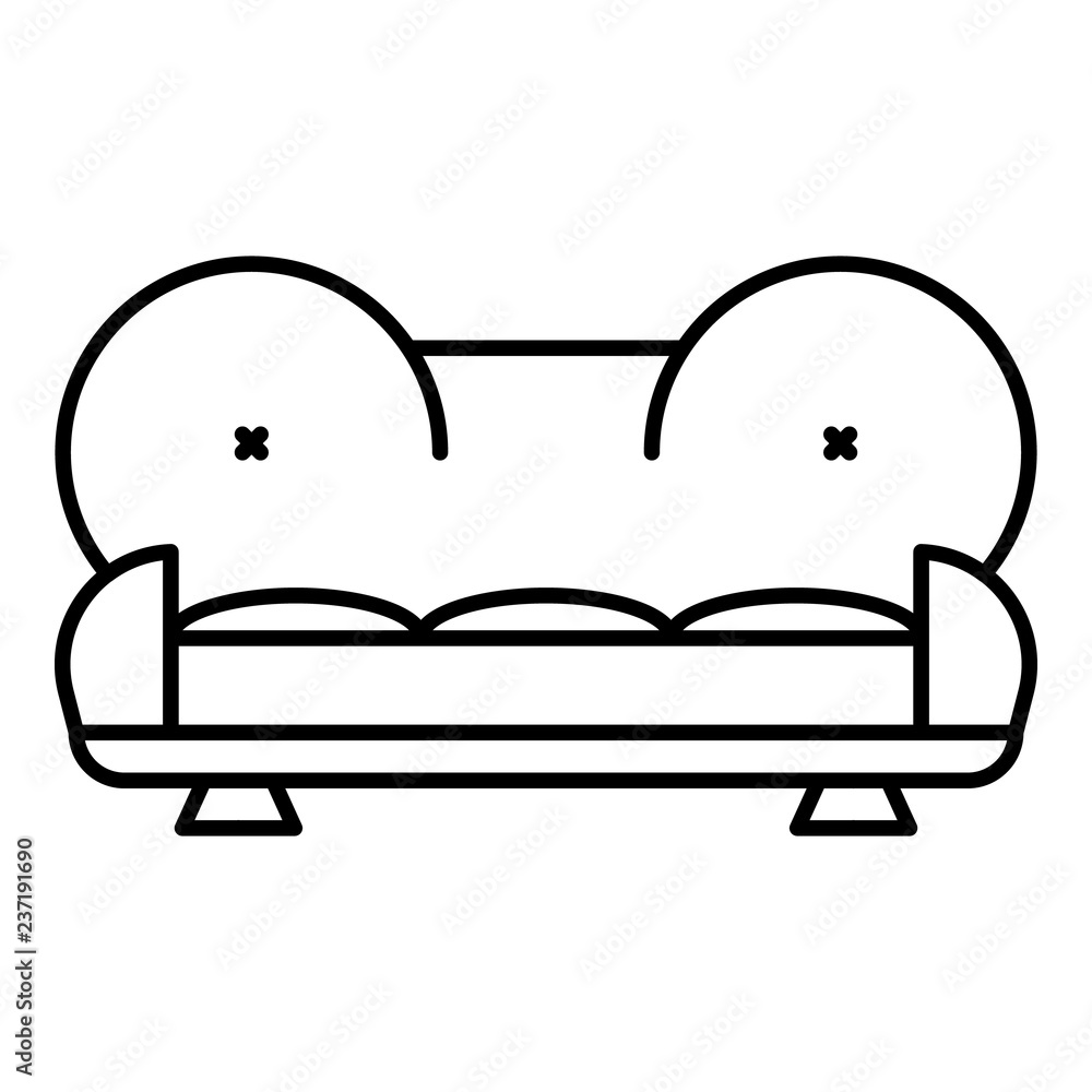 Poster Camel sofa icon. Outline camel sofa vector icon for web design isolated on white background