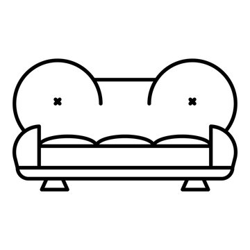 recommend clip art: Camel sofa icon. Outline camel sofa vector icon for web design isolated on white background