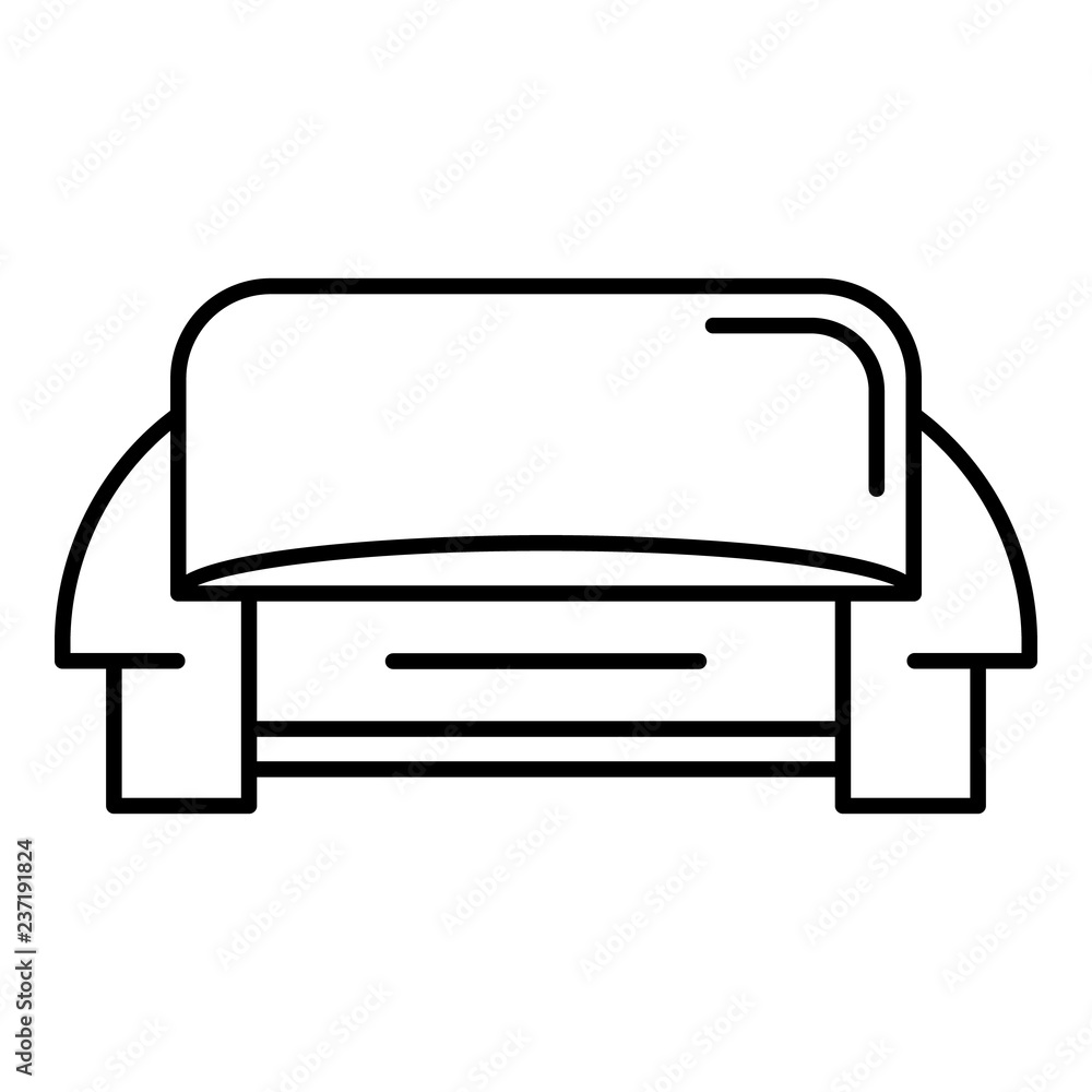 Poster modern sofa icon. outline modern sofa vector icon for web design isolated on white background
