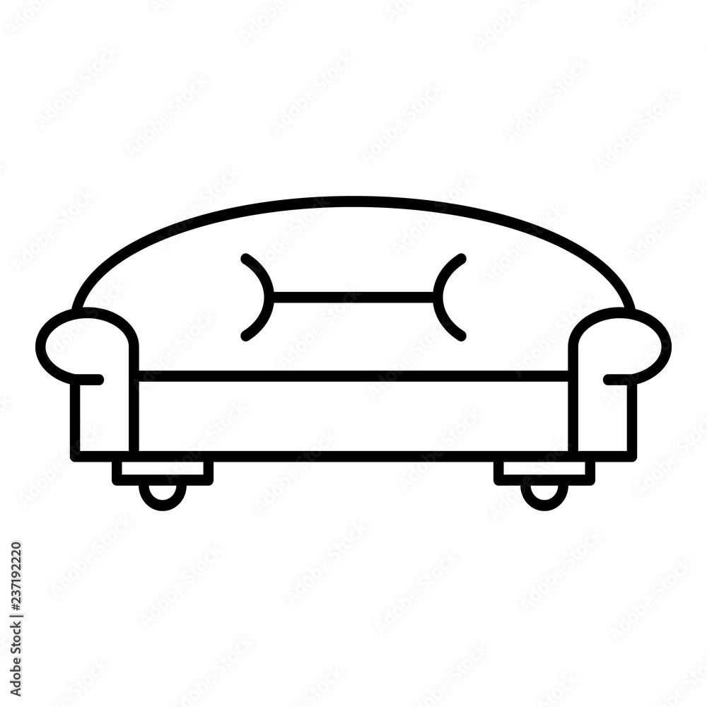 Poster classic sofa icon. outline classic sofa vector icon for web design isolated on white background