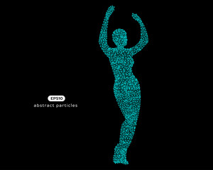 Abstract vector illustration of cyber woman.