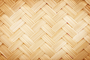 close up woven bamboo pattern background