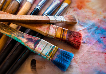 Artist paint brushes