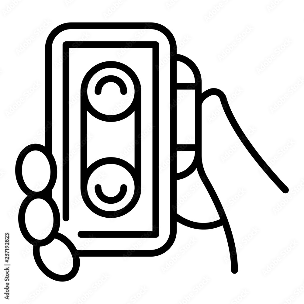 Poster Audio voice recorder icon. Outline audio voice recorder vector icon for web design isolated on white background