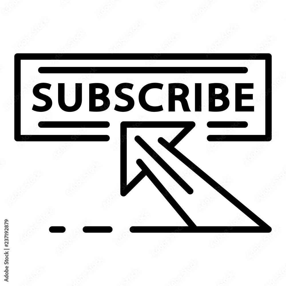 Aufkleber subscribe panel icon. outline subscribe panel vector icon for web design isolated on white backgroun