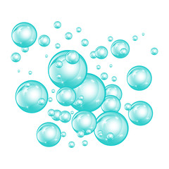 Bubbles underwater texture isolated on white background. Fizzy sparkles in water, sea, ocean. Undersea illustration. - 237192881