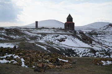 View of Ani Ruins in Kars district of Turkey.