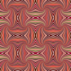Brown abstract hypnotic seamless striped spiral pattern background design - vector graphic with swirling rays