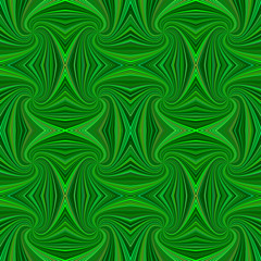 Green seamless psychedelic abstract spiral stripe pattern background - vector curved ray graphic design