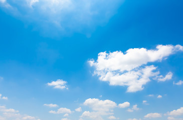 Fototapeta na wymiar Blue sky with fluffy of clouds