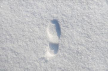 footprints in the snow