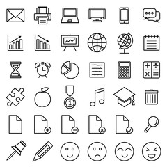 Simple variety outline icon set for vector business concept2