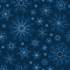 Christmas seamless doodle pattern