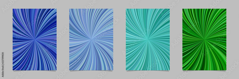 Poster psychedelic abstract striped spiral vortex pattern flyer background - vector page template graphic d