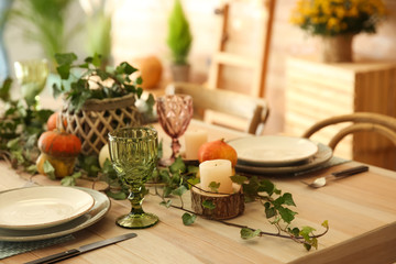Beautiful festive table setting