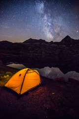 Milky way in Ibon de Estanés, Pyrenees, Spain