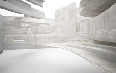 Empty dark abstract concrete smooth interior . Architectural background. 3D illustration and rendering