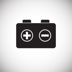 Drone battery charge icon on white background for graphic and web design, Modern simple vector sign. Internet concept. Trendy symbol for website design web button or mobile app