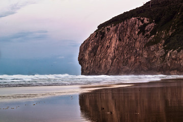 Atardecer en el mar cantabrico. Cantabria, ESpaña