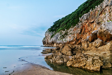 Atardecer en el mar cantabrico. Cantabria, ESpaña
