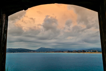 Atardecer en el mar cantabrico. Cantabria, ESpaña