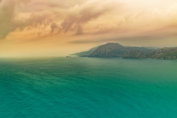 Obraz premium Atardecer en el mar cantabrico. Cantabria, ESpaña