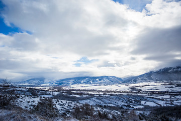 Fototapeta na wymiar Winter in La Cerdanya, Pyrenees, Spain