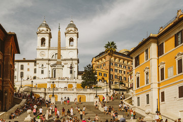 Obraz premium Spanish steps in a summer day