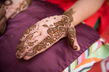 henna design, bride , Hindu wedding , Rajasthan, India