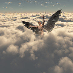 Angel in clouds