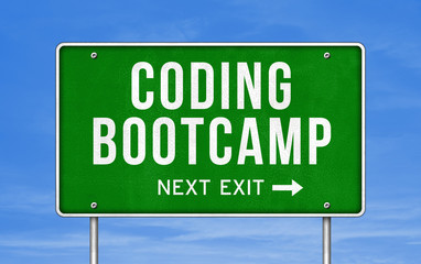 Coding Bootcamp - next exit sign