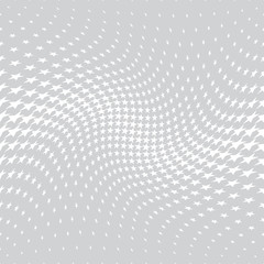 Geometric halftone vector pattern with stars. Usable as border, design element or background.