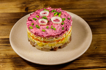 Traditional russian salad 