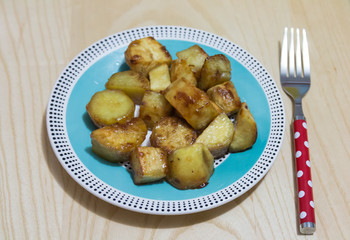 deep fried sweet potato with honey