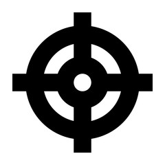 Obraz premium Crosshairs Target Icon Logo