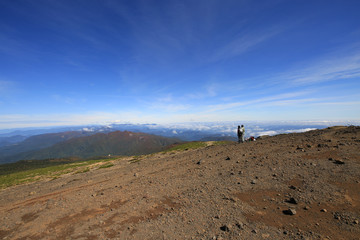 Fototapeta na wymiar 蔵王　熊野岳山頂の風景（山形県上山市）